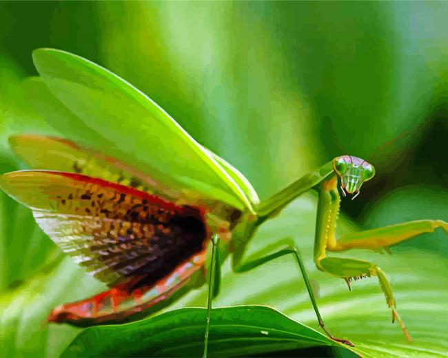 Praying Mantis diamond painting