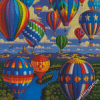 Rainbow Hot Airballoons diamond painting