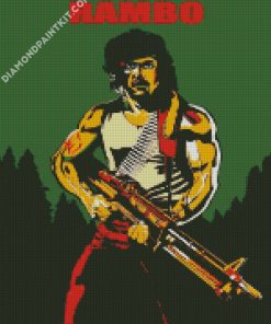 Rambo Illustration diamond painting