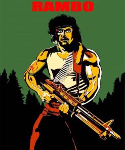 Rambo Illustration diamond painting