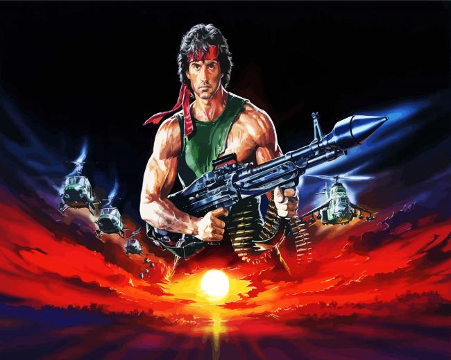 Rambo Movie diamond painting