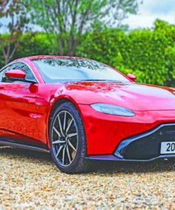 Red Aston Martin diamond painting