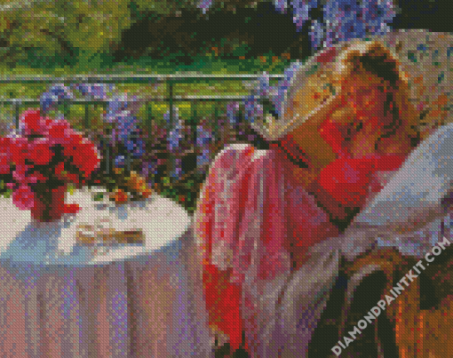 Relaxing In Garden diamond painting