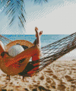 Relaxing On Hammock diamond painting