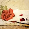 Rose On Letters diamond painting