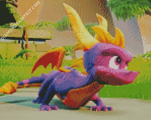 Spyro Dragon diamond painting