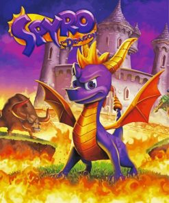 Spyro The Dragon Video Game diamond painting