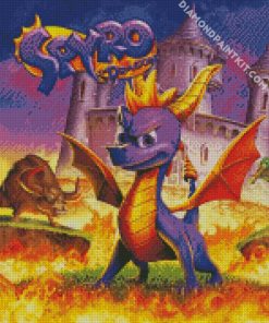 Spyro The Dragon Video Game diamond painting