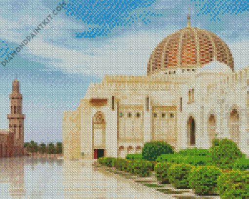 Sultan Qaboos Grand Mosque Muscat diamond painting