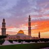 Sultan Qaboos Grand Mosque Muscat Sunset diamond painting