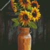 Sunflowers In Copper Milk Can diamond painting