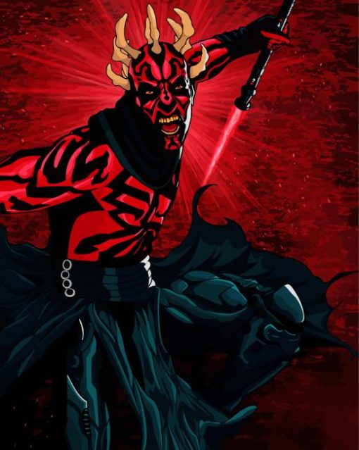 Warrior Darth Maul diamond painting