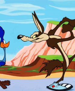 Wile E Coyote And The Road Runner Cartoon diamond painting