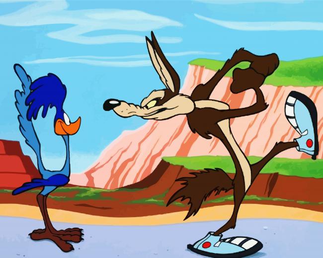 Wile E Coyote And The Road Runner Cartoon diamond painting