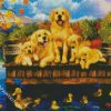 Adorable Dogs And Ducks diamond painting