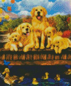 Adorable Dogs And Ducks diamond painting