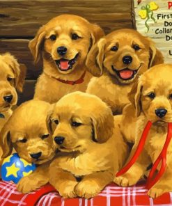 Adorable Puppies diamond painting