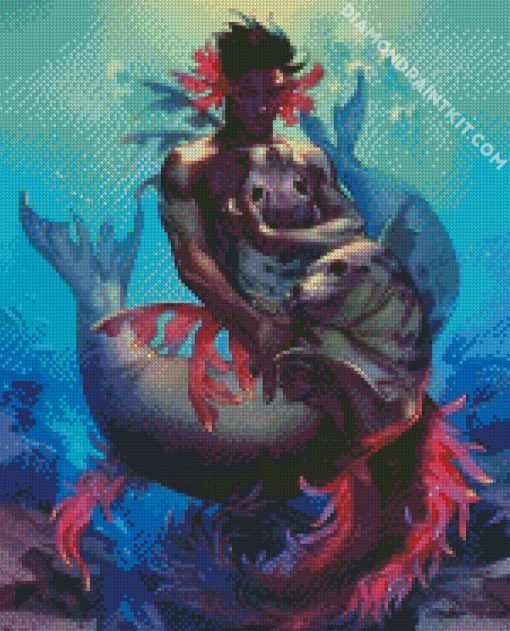 Aesthetic Merman diamond painting