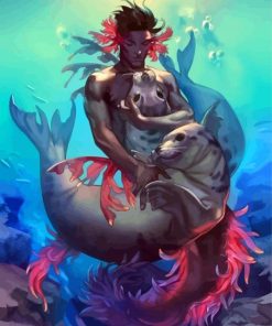 Aesthetic Merman diamond painting