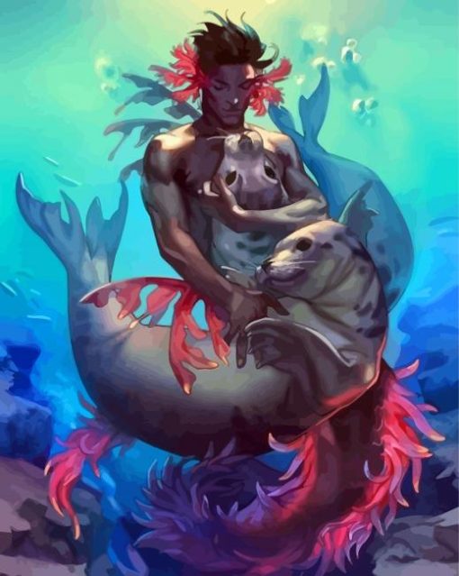 Aesthetic Merman diamond painting