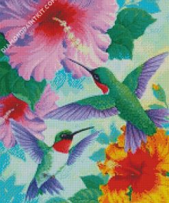 Aesthetic Green Humming Bird diamond painting