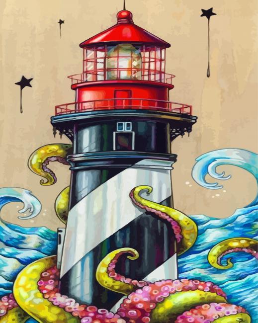 Aesthetic Lighthouse Nautical diamond painting