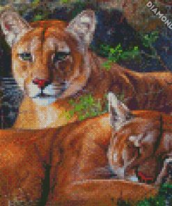 Aesthetic Lions diamond painting