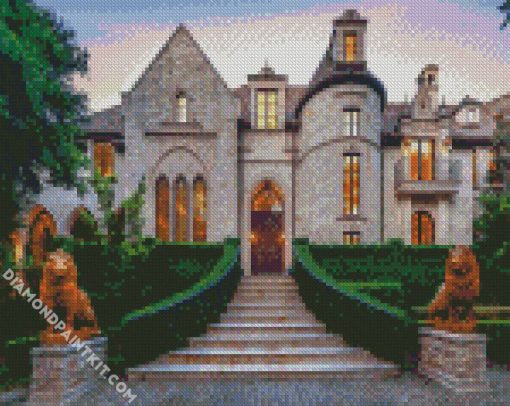 Aesthetic Luxury Mansion diamond painting