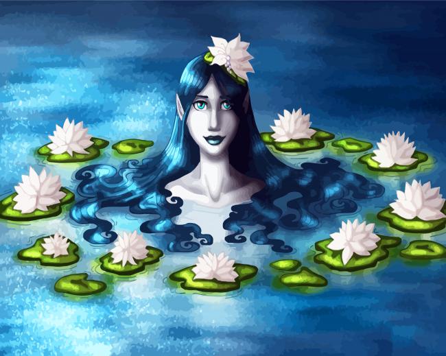 Aesthetic Naiad In The Water diamond painting