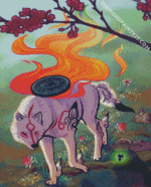 Aesthetic Okami diamond painting