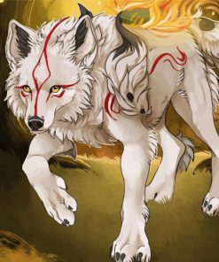 Aesthetic Okami Dog Art diamond painting