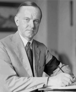 Black And White Calvin Coolidge diamond painting