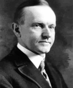 Black And White Calvin Coolidge Side Profile diamond painting