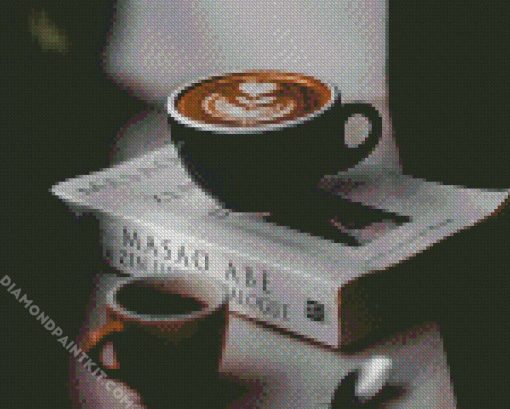 Coffee And Books Art diamond painting