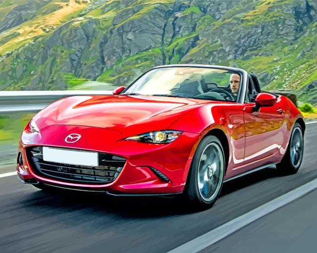 Cool Red Mx5 diamond painting