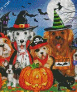 Cute Halloween Puppies diamond painting