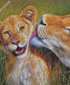 Cute Lions diamond painting