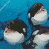 Cute Orcas diamond painting