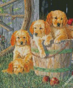 Cute Puppies diamond painting