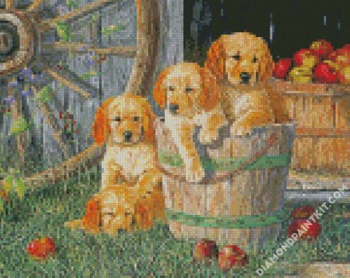 Cute Puppies diamond painting