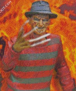 Freddy Krueger On Fire diamond painting