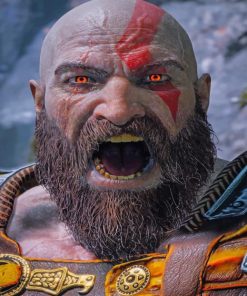 God Of War 3 Kratos With Beard diamond painting