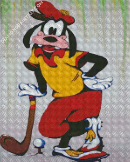 Goofy Playing Golf diamond painting