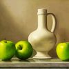 Green Apples And Blue Jug diamond painting