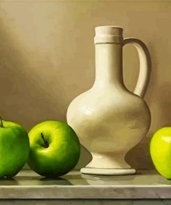 Green Apples And Blue Jug diamond painting