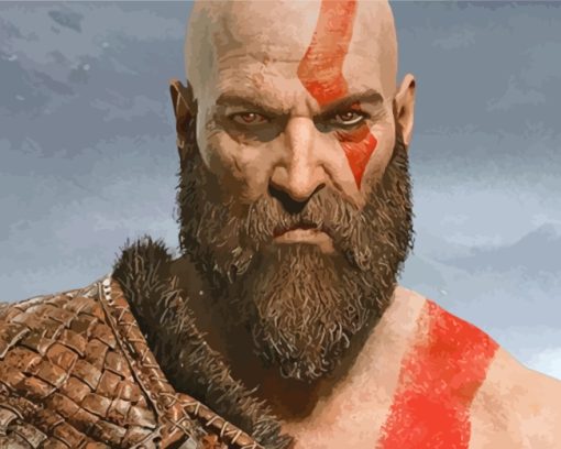 Kratos God Of War diamond painting