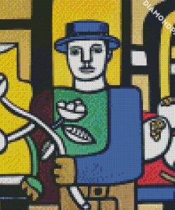 Leger The Man In The Blue Hat diamond painting