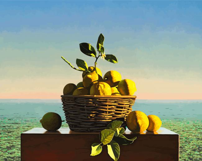 Lemons Basket diamond painting