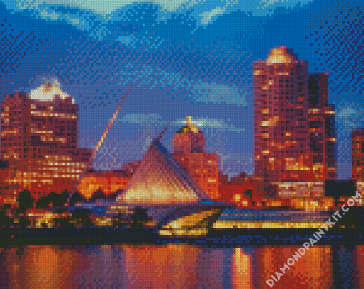 Milwaukee City At Night diamond painting