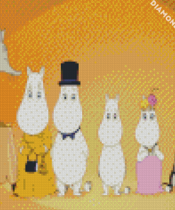 Moomins On The Riviera Family diamond painting